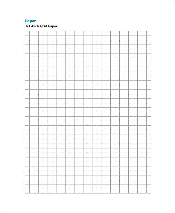 Printable Graph Paper 1 4 Inch Template Business PSD Excel Word PDF