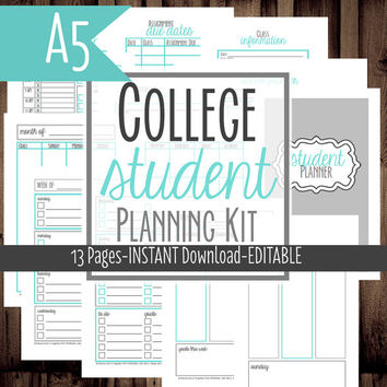 Student Planner printable free to download and use in your 