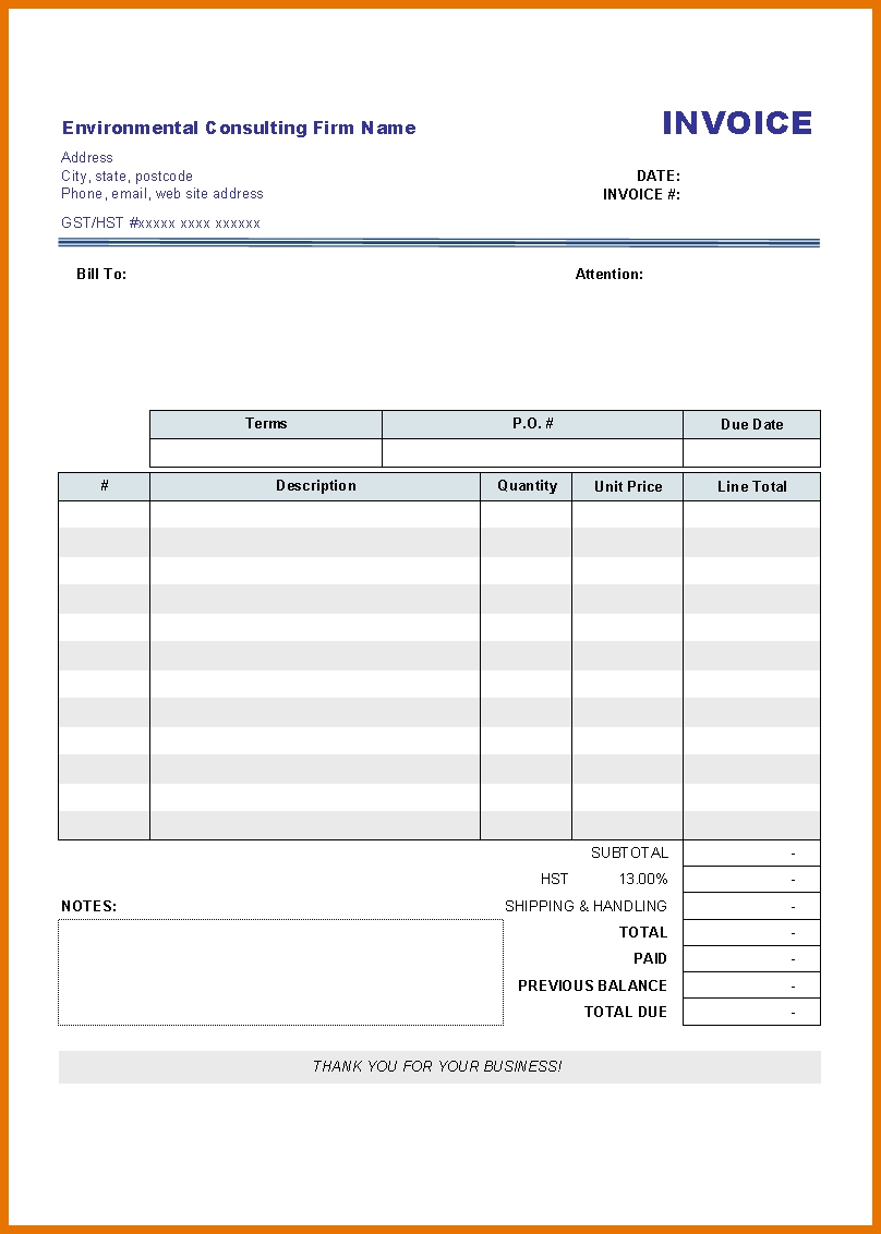 Invoice Template for Word   Free Basic Invoice