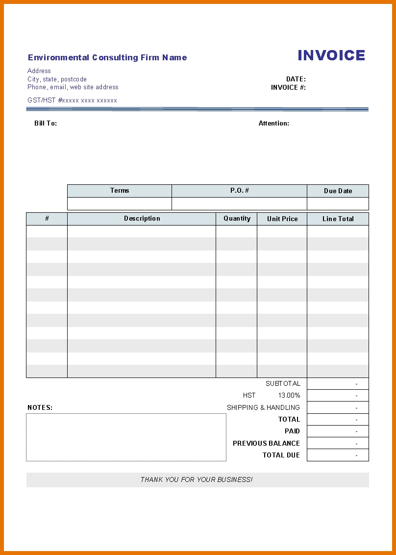 Downloadable Free Printable Invoice Templates