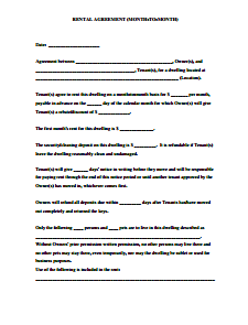Month to Month Rental Agreement Template: Download, Edit & Fill 