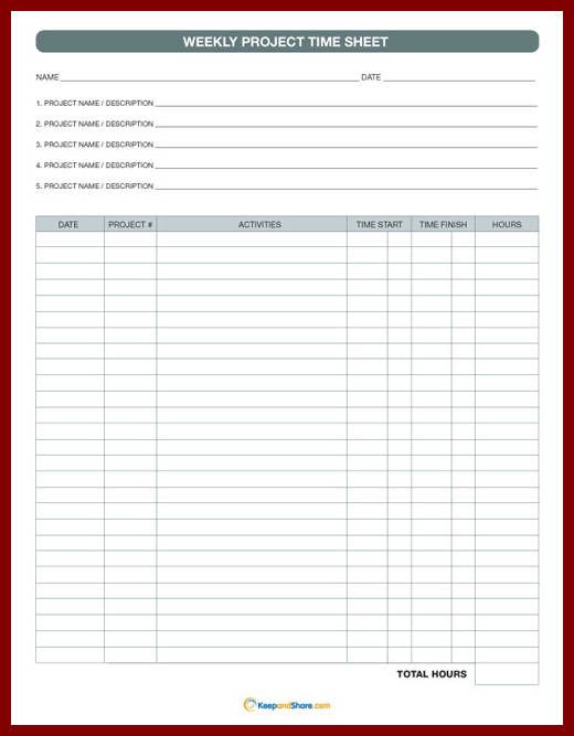 Monthly Timesheet Template Free Printable free printable time 