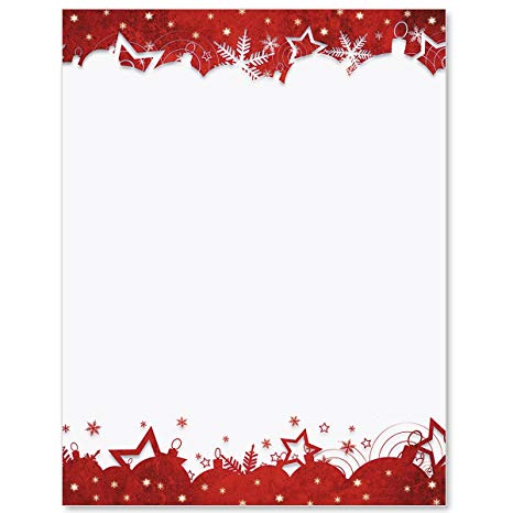 Amazon.: Red Gala Printable Border Papers, 8.5 Inches x 11 