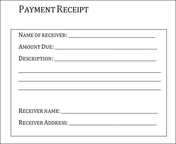 Printable Payment Receipts | Template Business PSD, Excel, Word, PDF