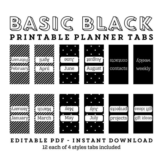 Free Printable – Divider Tabs | printables and Free fonts 