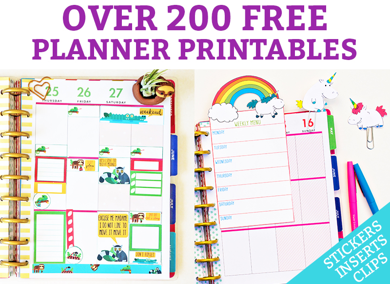 Free Planner Printables   Over 200 free Printables (Stickers 