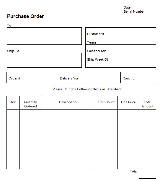 Purchase Order Form   Fill Online, Printable, Fillable, Blank 