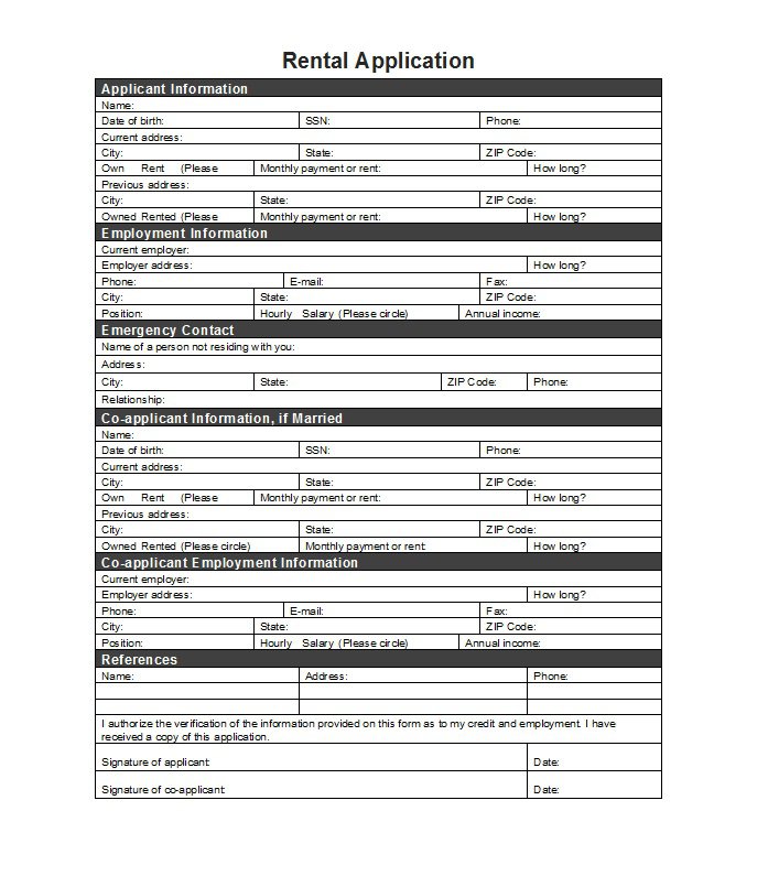 42 Rental Application Forms & Lease Agreement Templates