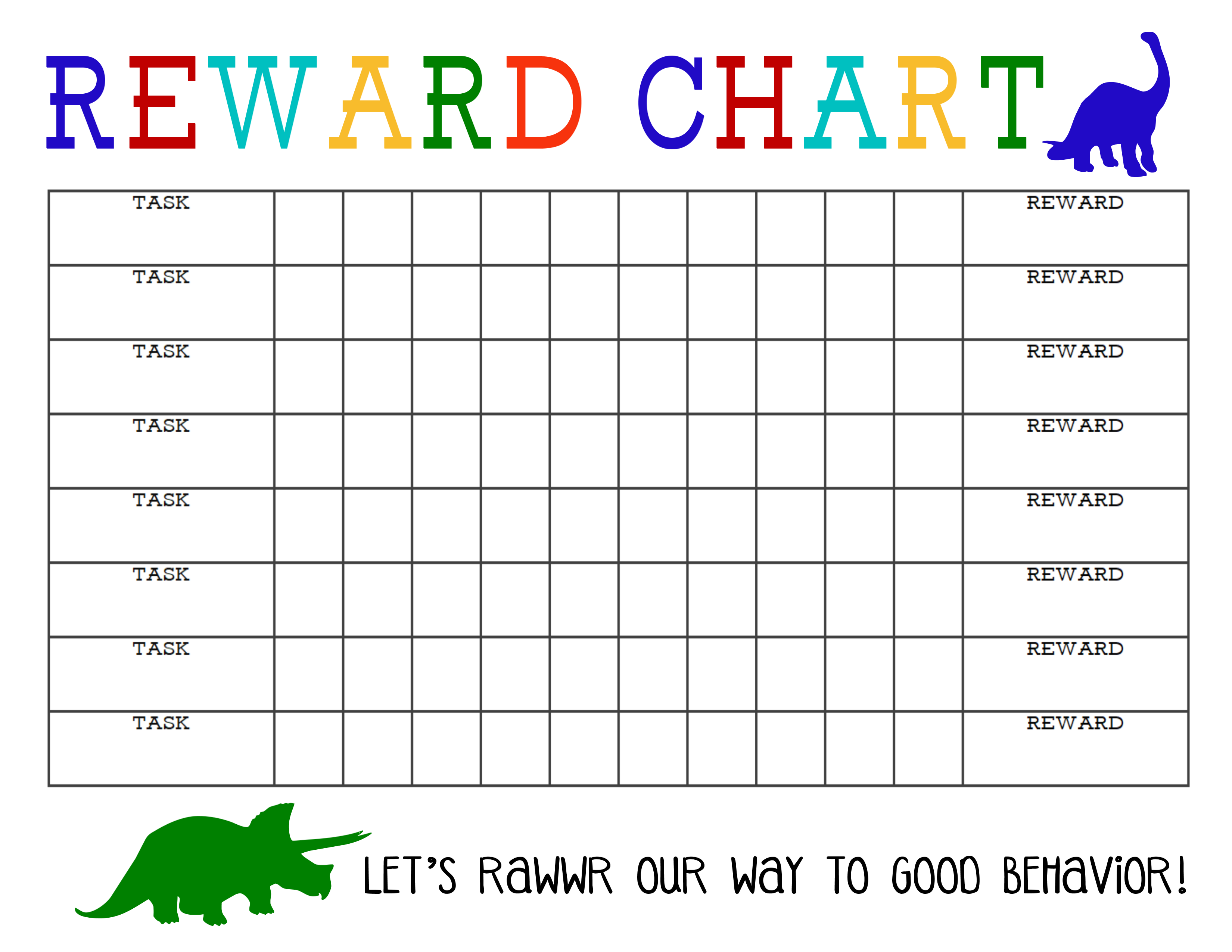 Printable Rewards Chart Template Business PSD Excel Word PDF