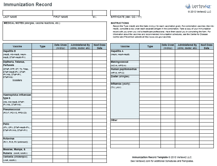 Printable Shot Record Template Business PSD Excel Word PDF