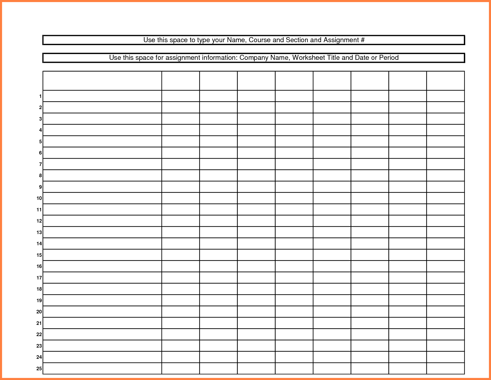 Printable Spreadsheet Template How To Make A Spreadsheet Excel 