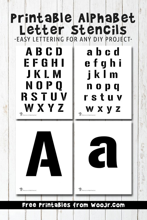 Printable Alphabet Letter Stencils | Woo! Jr. Kids Activities