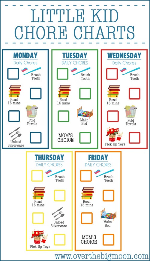 10 Free Printable Chore Charts for Kids