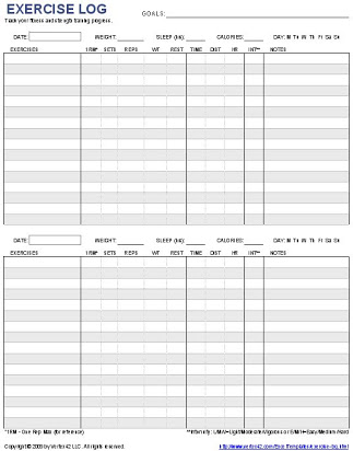 Free printable triathlon training log