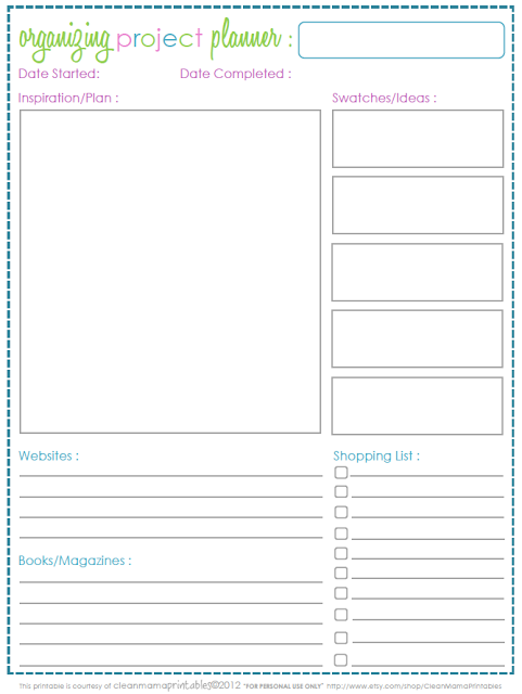 5 Images of Printable Project Planner Template | Perfect Planner 