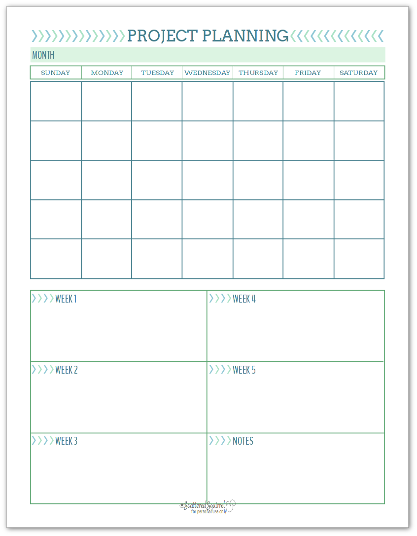 NEW Project Planning Printable Set | MAMBI | Project planning 
