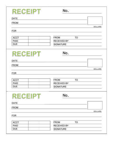 FREE Rent Receipt Templates   Download or Print | Hloom