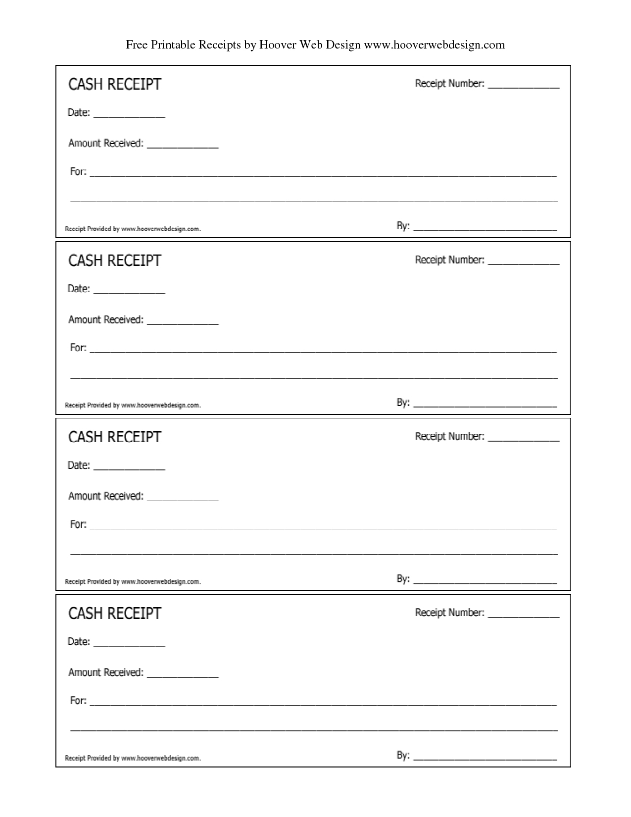 Blank Business Receipt Template