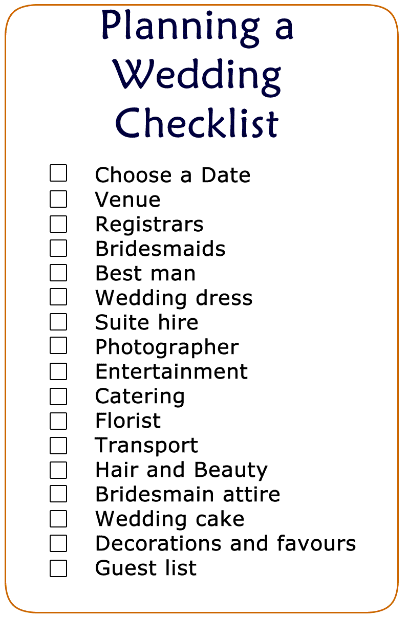 Basic Wedding Checklist Printable | Wedding Planning | Wedding 