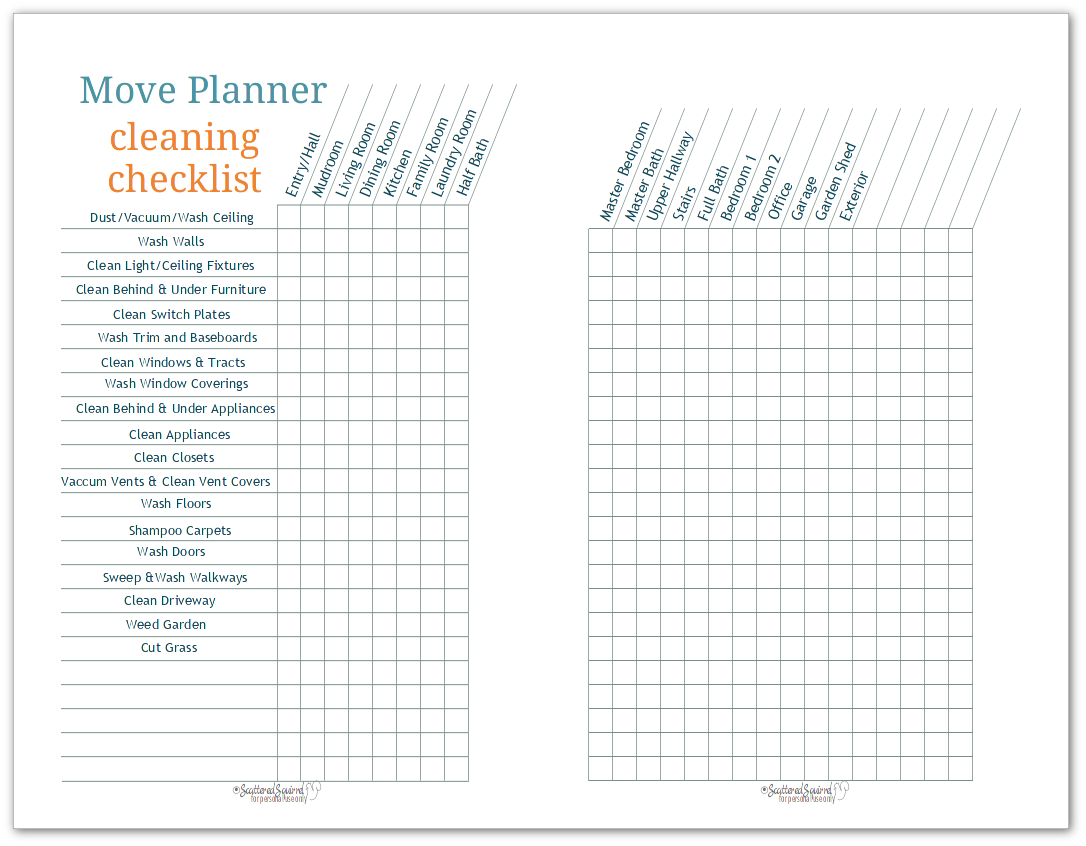 Stay Organized With A Printable Moving Checklist Template Business