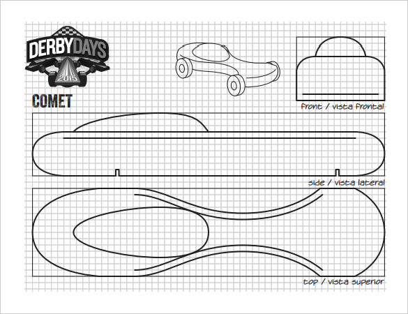 Pinewood Derby Car Cut Out Templates