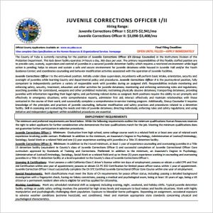 Bc corrections job description