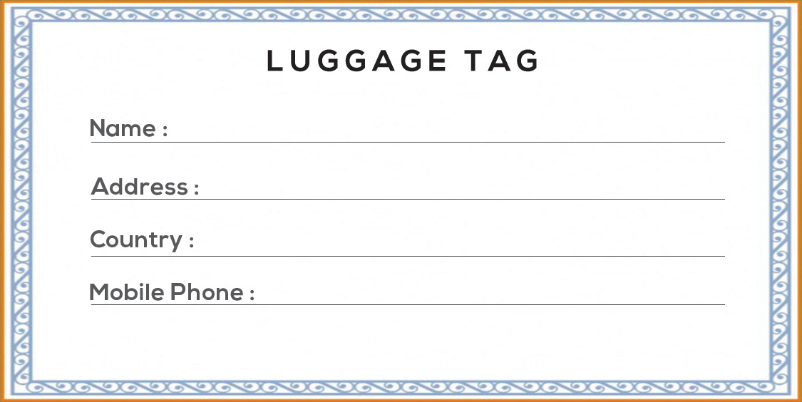 10 Luggage Tag PSD Template Free Template Business PSD Excel Word PDF