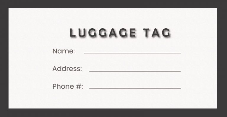 Luggage Tag Psd Template Free Template Business Psd Excel Word Pdf