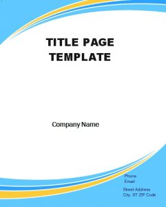 10+ Title Page Template | Template Business PSD, Excel, Word, PDF