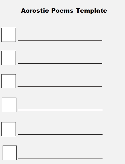 10 Acrostic Poems Template Template Business PSD Excel Word PDF