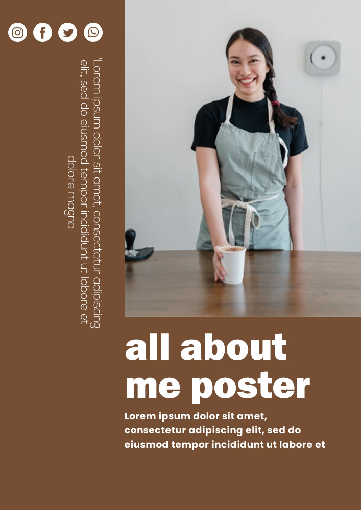 10+ All About Me Poster template free psd Template Business PSD