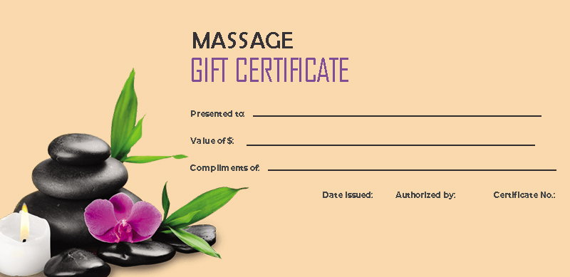 Massage Gift Certificate Template Free Psd Template Business Psd