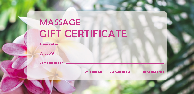 10+ massage gift certificate template free psd Template