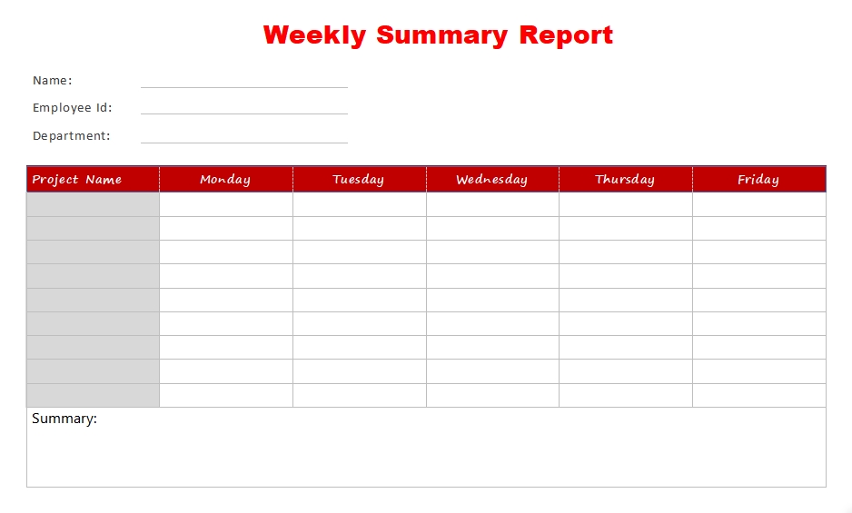 Story Report Template
