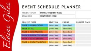 5+ Event Schedule Template Samples | Template Business PSD, Excel, Word ...