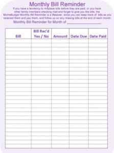 3+ free printable spreadsheet for bills | Template Business PSD, Excel ...