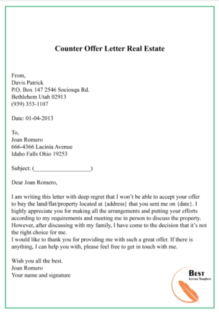 letter of offer template