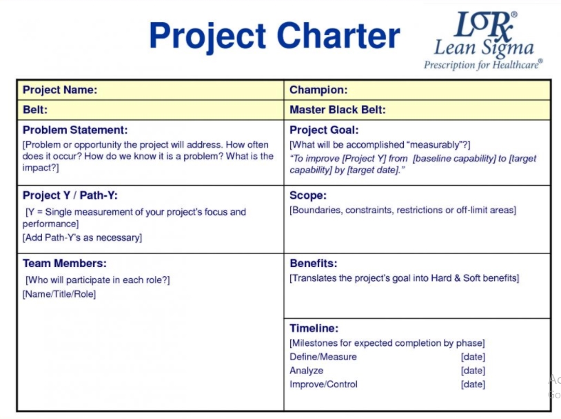 5+ Project Charter Template Sample Template Business PSD, Excel, Word