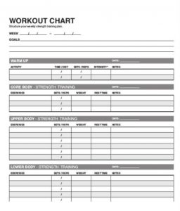 3+ Workout Plan Template Sample 