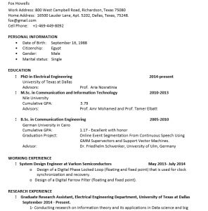 10+ Academic Curriculum Vitae Template | Template Business PSD, Excel