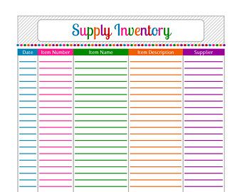 Blank Inventory Sheets Printable | Template Business PSD, Excel, Word, PDF