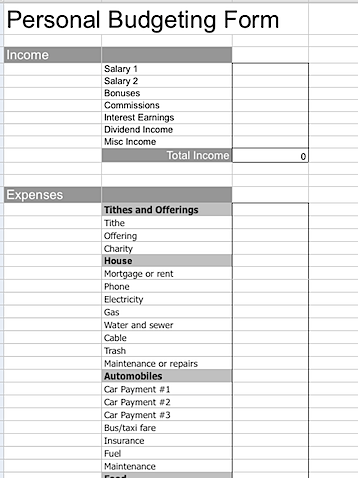 FREE Printable Household Budget Worksheet – Excel & PDF Versions 