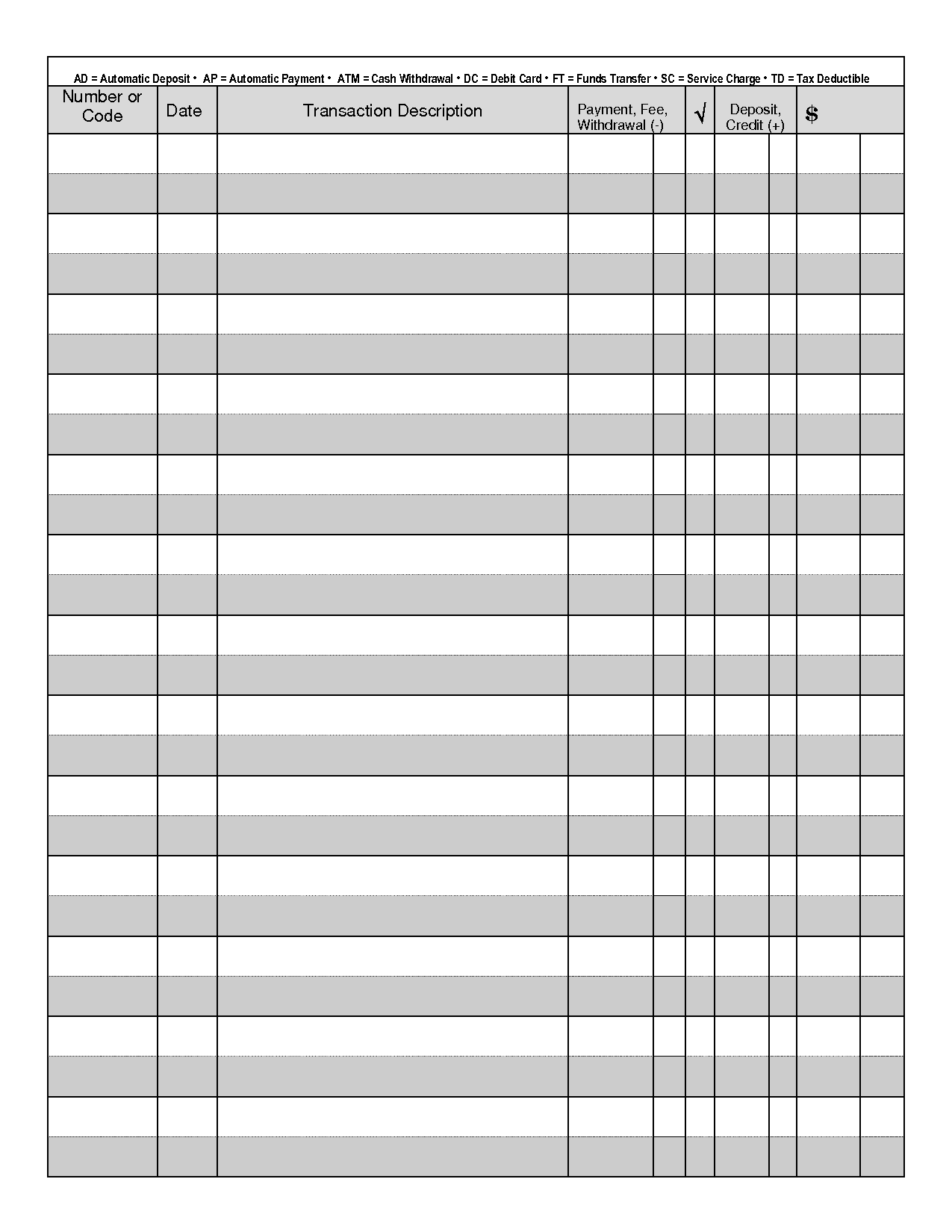 Checkbook Balance Sheet Filename | fabulous florida keys