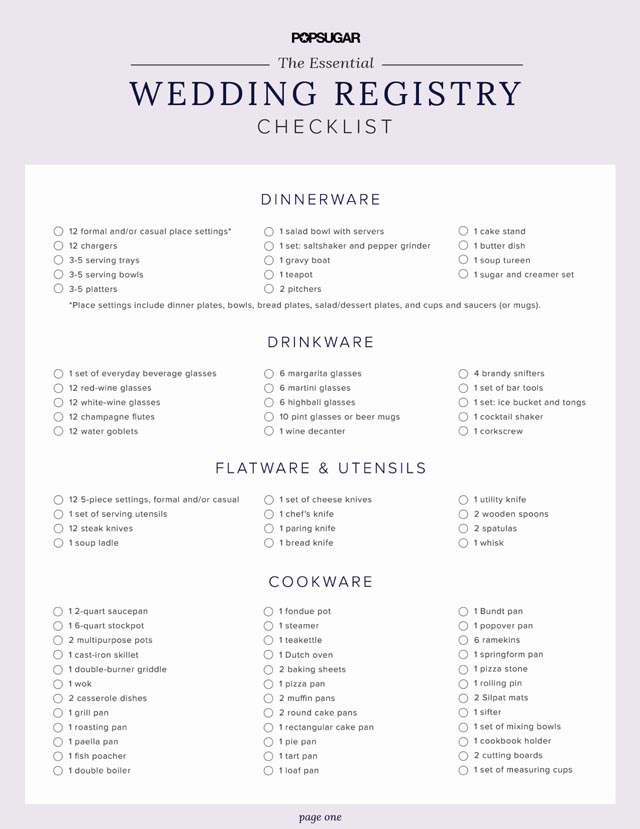 10 Printable Wedding Checklists for the Organized Bride – SheKnows