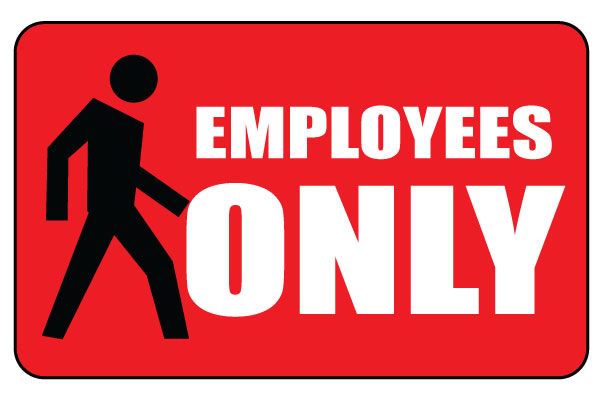 Printable Employees Only Sign Red Get Free Download Now | Free 