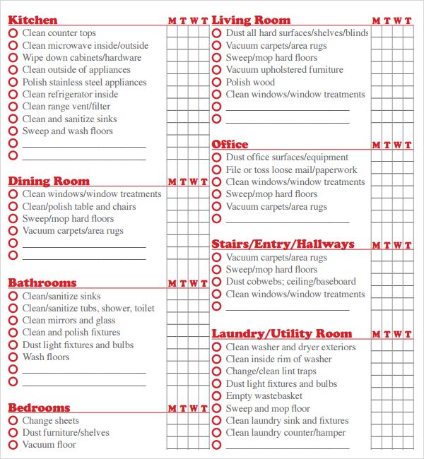 Professional House Cleaning Checklist | cleaning | Professional 