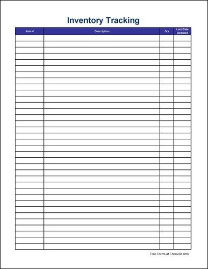 Free Printable Inventory Sheets | room surf.com