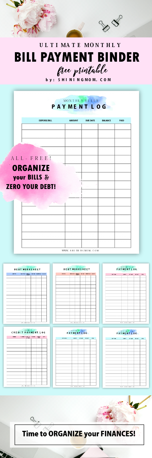 Ultimate Free Monthly Bill Payment Organizer