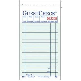 These printable guest checks are useful as restaurant, cafe, hotel 