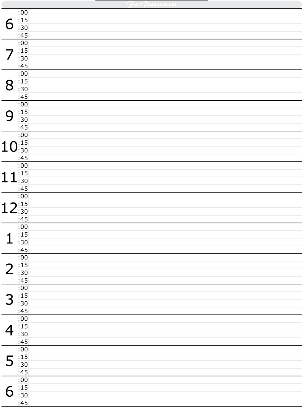 Free Printable Hourly Daily Planner | tools to get this under 